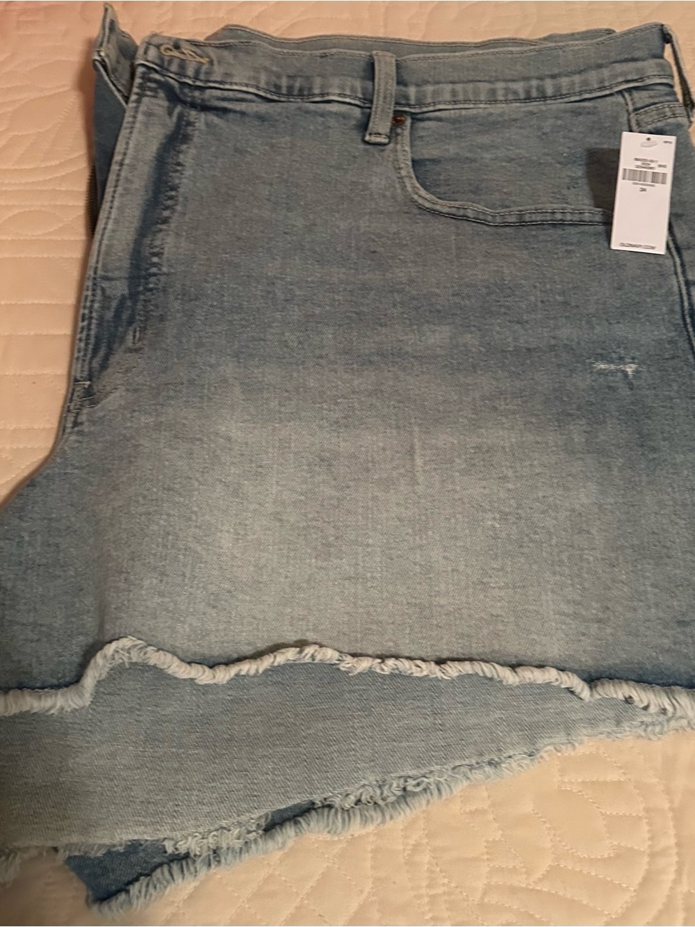 Old Navy Light Blue Denim Shorts with Frayed Hem
